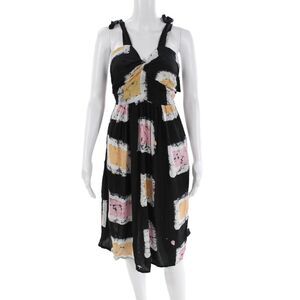 Busayo Womens Debo Dress - Black Print Size S